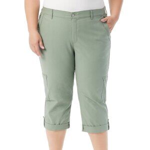 Plus Size Gloria Vanderbilt Cargo Capris, Women's, Size: 24 W, Garden Sage